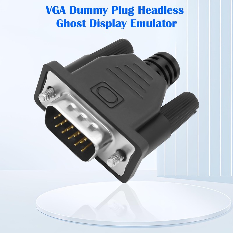 MEIRIYFA VGA Dummy Plug Headless Ghost Display Emulator, VGA Virtual