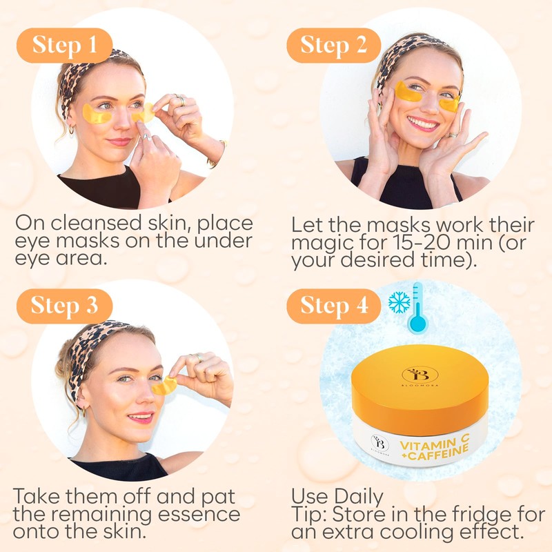 Vitamin C & Caffeine Under Eye Gel Patches, Under Eye