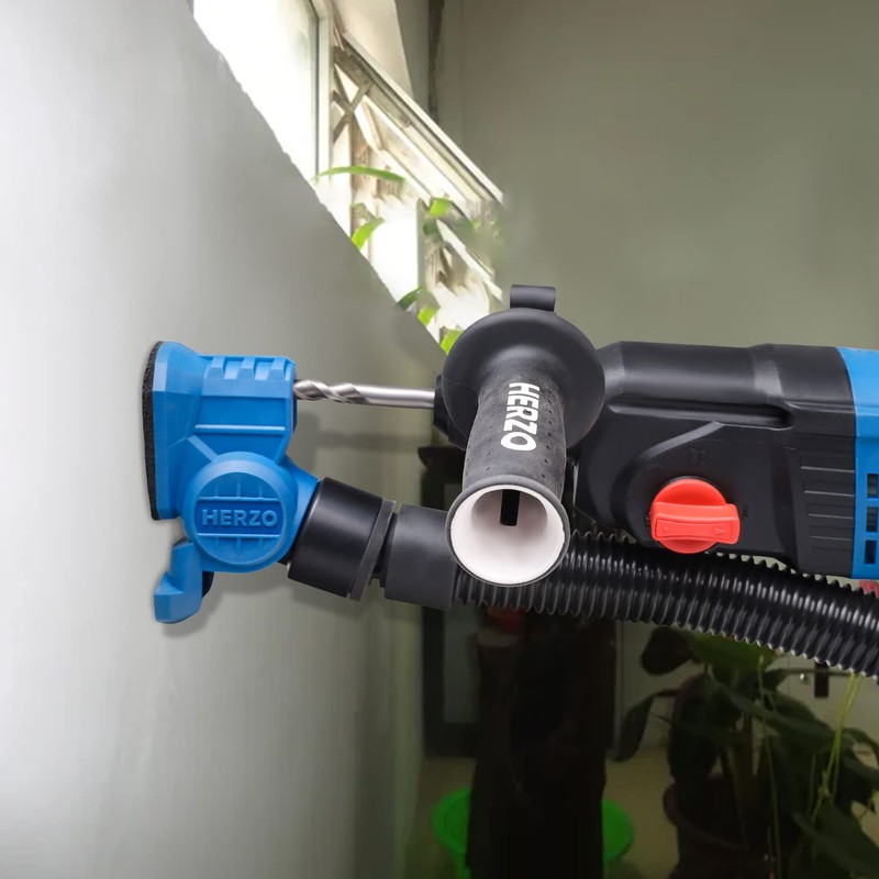 HERZO Drill Dust Collector, Dust Extraction for Hammer Drill, Compatible
