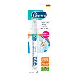 Dr. Beckmann, Lápiz Quitamanchas Express, para Todo Tipo de Fibras y Colores, para Viajar, para Oficina, Apto para Prendas Delicadas, Punta Lavable, Calidad Alemana, 9 ml
