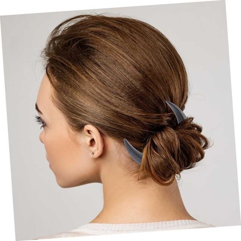 TOVINANNA Smooth Edge Wooden Hair Stick Moon Shape Hair Chopsticks