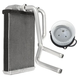 MNMSYH HVAC Blower Motor & Heater Core Kit for Grand Cherokee 1993-1998 for Ram 1500 1994-2001 for Ram 2500/3500 1994-2002 Front (The Blower is ABS Plastic and The Heater Core is Aluminum)