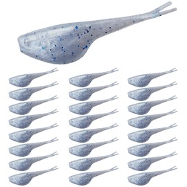 Bombite Crappie Baits,Split-Tail Crappies Lures Bait Fishing Soft Plastic Lures for Bluegill Panfish Trout Bass 24pcs