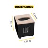 Farmhouse Wooden Lint Holder with Lid - Dryer Lint Trash