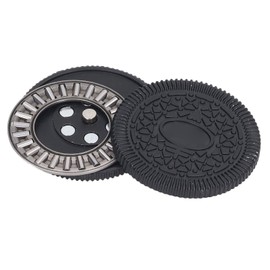 Haptic Coin Fidget Slider, EDC Fidget Clicker Office Fidget Toy for Adults, Metal Fidget Toys Stress Relief Toy, Fidget Clicker Slider EDC Men's Desk Toy (Balack)