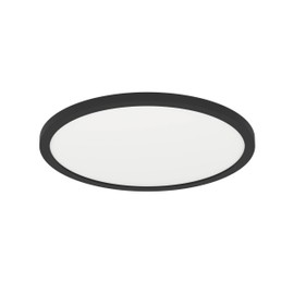 EGLO connect.z Rovito-Z Smart Home LED Ceiling Light, Diameter 29.5 cm, ZigBee App and Voice Control, Adjustable Light Colour (Warm White/Cool White), RGB Backlight, Dimmable, Ceiling Light, Black