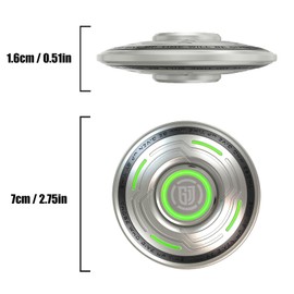 Fidget Spinner，Fidget Spinner for Adults，Stress Anxiety ADHD Relief Figets Toy，Bearing Premium Long High Spin Fidget Block (Silver)