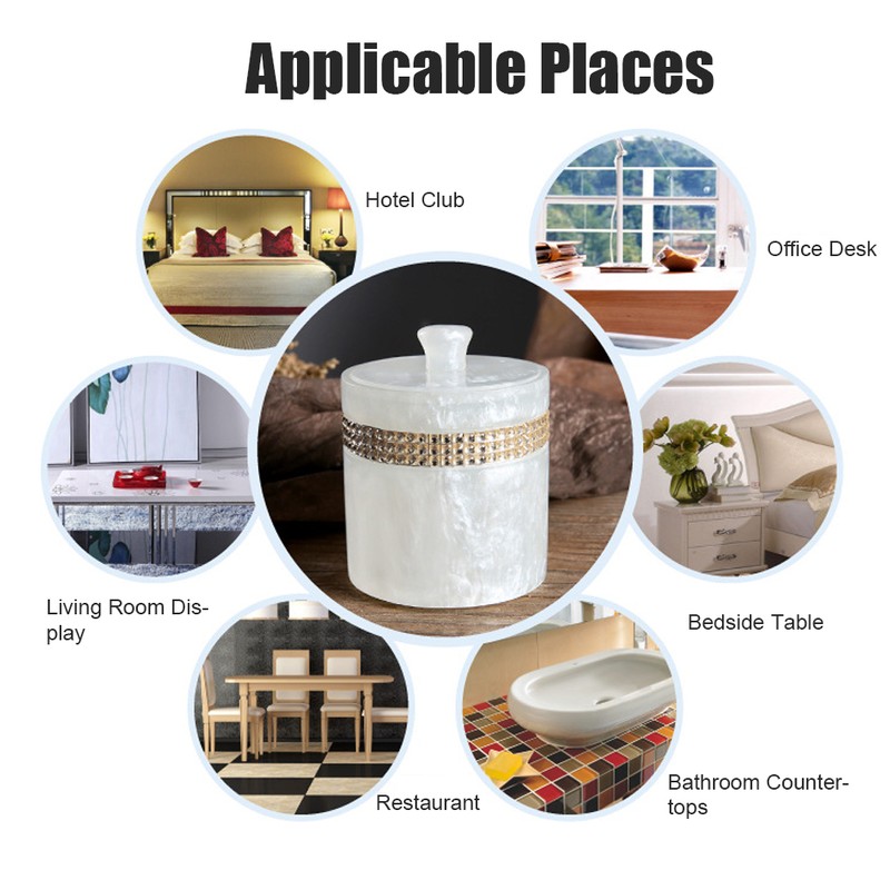 Innovative Resin Cotton Swab Toothpick Box Holder Jewelry Storage Container