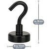 com-four® 10 x Neodymium Magnetic Hooks 5 kg - Strong