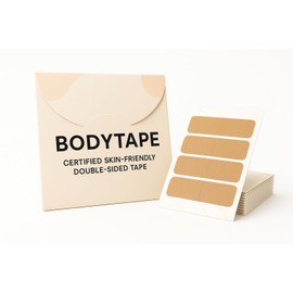 Dpm tapes Clear Double Sided Tape for Body Tapes, Straps and Clothing, Hypoallergenic, ISO Certified, Safe on Sensitive Skin, No Residue, Portable - Pack of 80