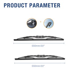 22"+22" Windshield Wiper blades Replacement for Ford F150/F250/F350 2021-2012,Dodge Ram 1500/2500/3500 2018-2009 All-Season Windshield Wiper Blades 22 Inch 2 Pack,Fit U/J Hook Wiper Arm