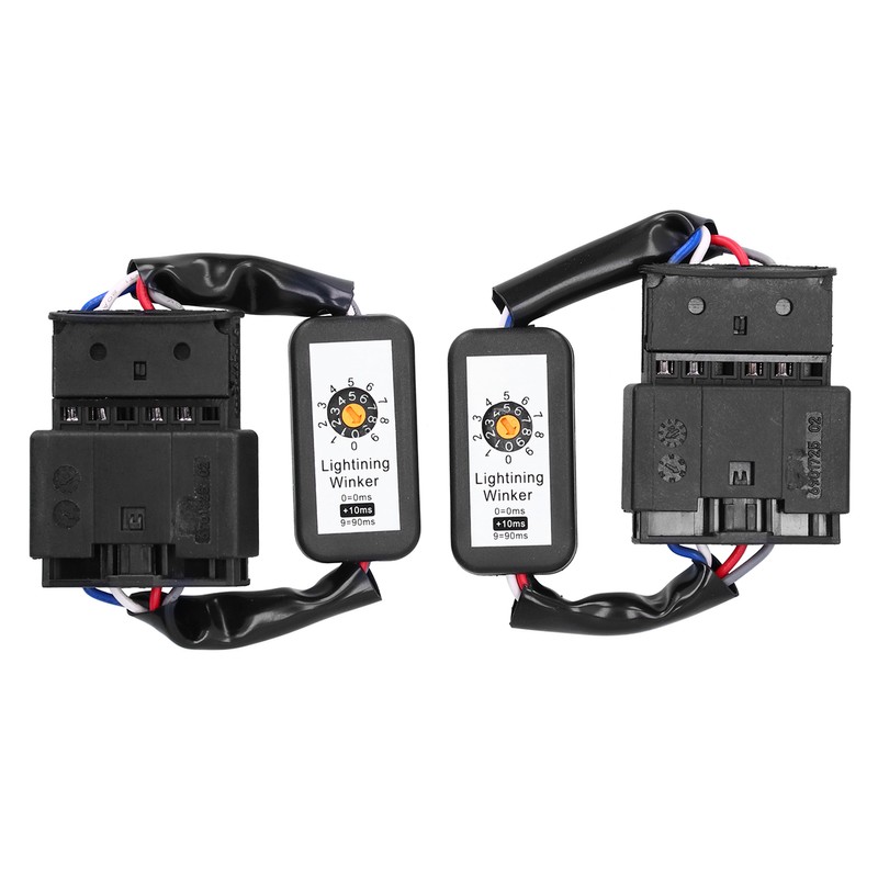Pair LED Tail Lights Dynamic Turn Signal Adapter Harness Blinker