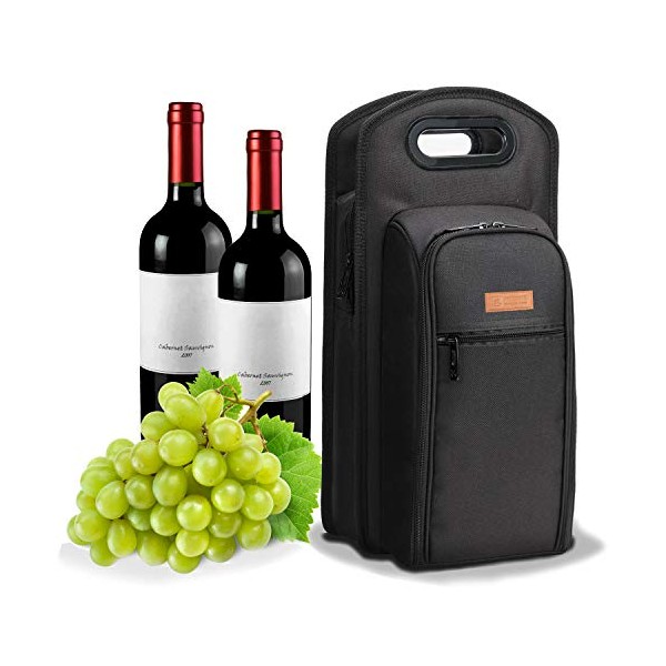 ALLCAMP 9 Piece Wine Travel Bag and Insulated Wine Carrier