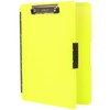 Dexas Slimcase 2 Storage Clipboard with Side Opening, Neon Yellow