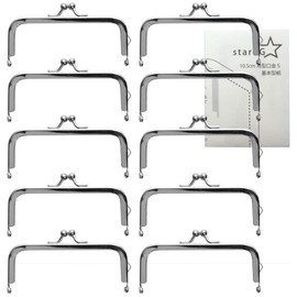 starPG 4.1 inch Square Hole Tip Insert Silver Pattern Handmade Parts(10 Pack)