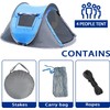 CAMP SOLUTIONS Pop-Up Camping Tent, 4 Person Instant Setup Outdoor