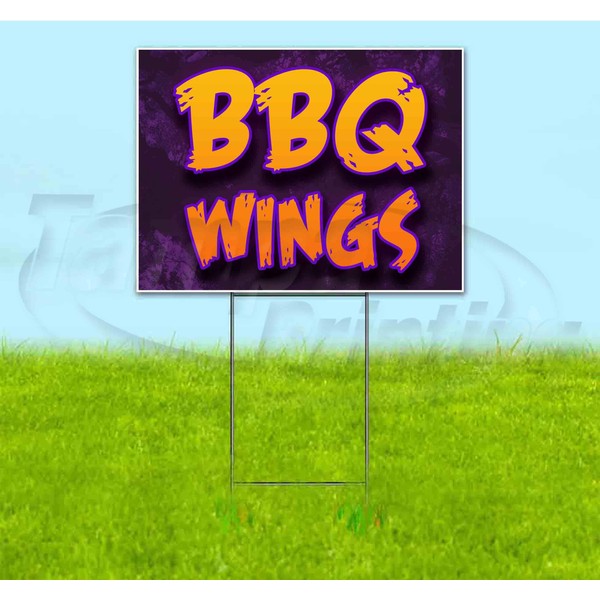 BBQ Wings (18" X 24") Yard Sign, Quantity Discounts, Multi-Packs,