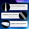 Professional Caulking Gun Nozzle Extensions, Stainless Steel, Straight and Curved