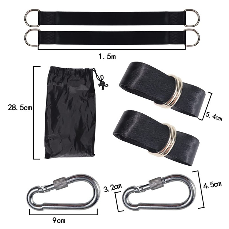 ANCLLO Tree Swing Hanging Straps Kit-5ft Extra Long Strap with
