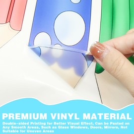 9 Sheets Back to School Window Clings Pencil Double-Sided Window Stickers Colorful Pencils Window Decals for First Day of School Classroom Wall Glass Blackboard Decorations