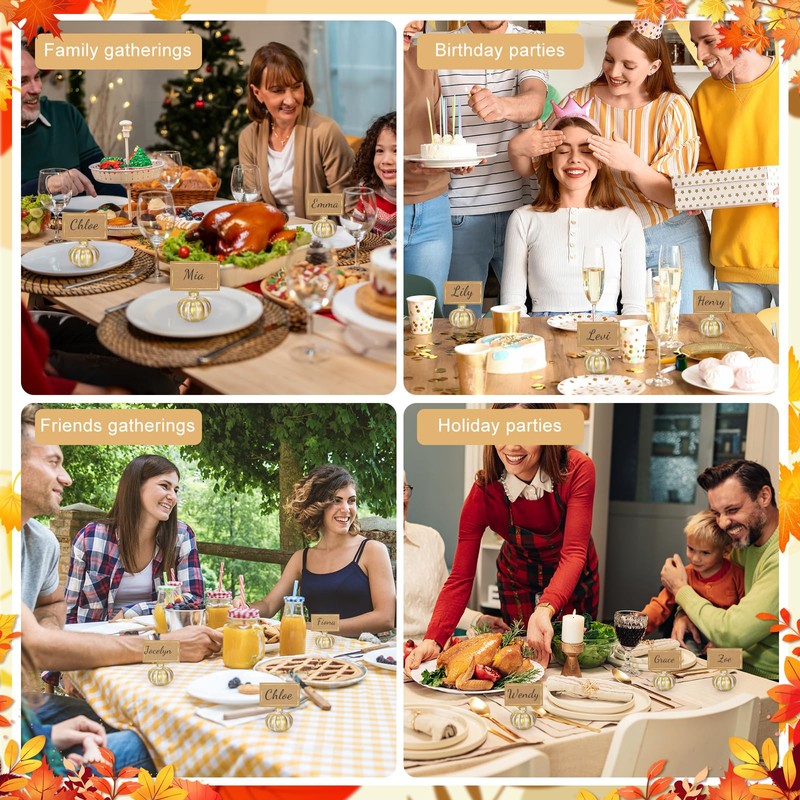 KEDEMAS Pumpkin Place Card Holder