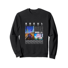 Seoul South Korea Scenic View Modern and Traditional Sweatshirt