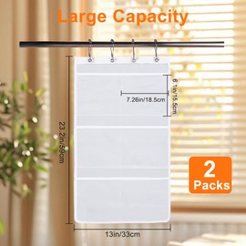 CRASPIRE 2 Pack Mesh Shower Caddy Bag Hanging Mesh Shower Organizer 6 Pockets with Quick Drying Mesh Portable Space Saving Bathroom Organizer for Soap Shampoo Loofah Cruise Ship Essentials