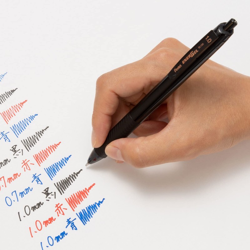 Pentel Gel Ink Ballpoint Pen, EnerGel S, 1.0mm, Black Body,