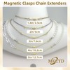 MKCYD Necklace Extender with Magnetic Clasps, Gold and Silver Magnetic