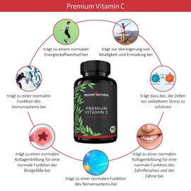 Organic Vitamin C (120 Capsules) - Comparison Winner 2019* - Naturally Organic Certified Acerola Extract - No Additives - Natural Flavonoids & Laboratory Tested From Germany