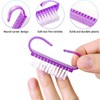 Set of 8 Professional Nail Cleaning Brushes with Handles Fingernail