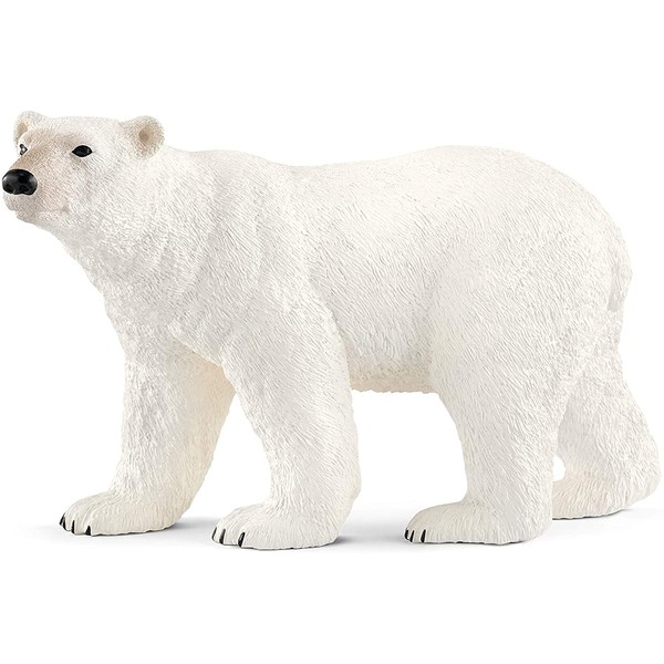 SCHLEICH Wild Life Polar Bear Educational Figurine for Kids Ages 3-8