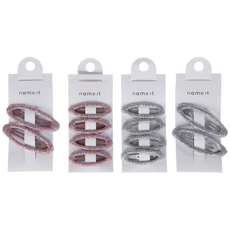 NAME IT Girl's NKFACC-Rora Hair Set, Silver Colour/Pack: Set, One