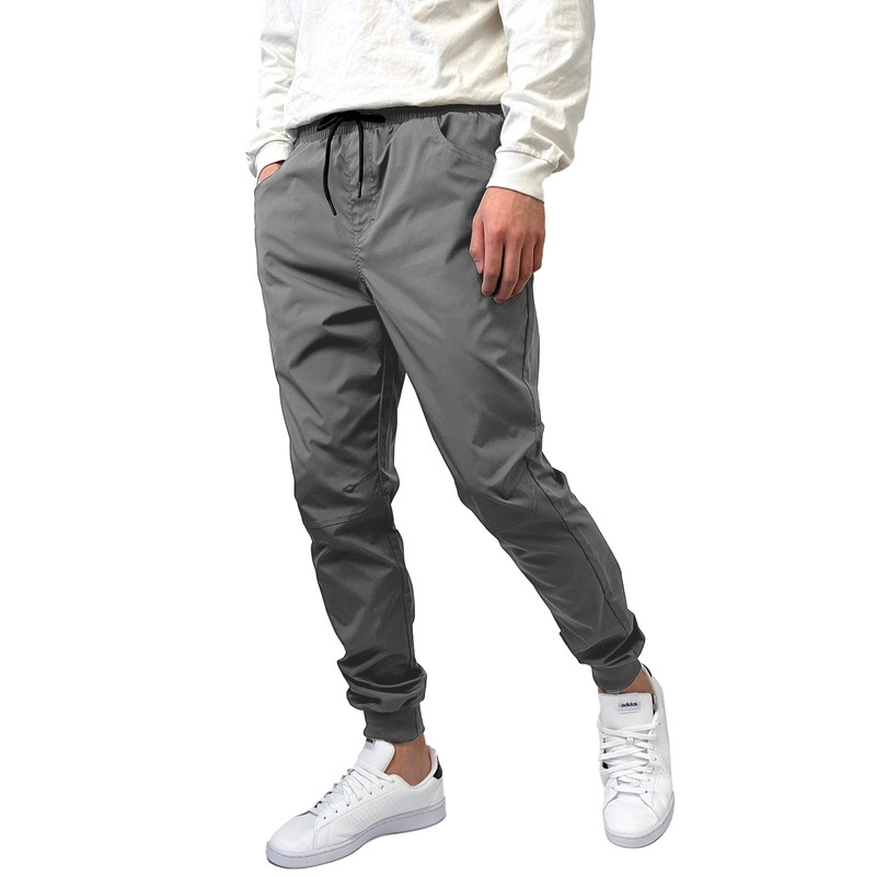 Southpole Men's Quick Dry Basic Nylon Jogger Pants, Lightweight, Water