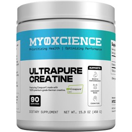 MYOXCIENCE Creapure® Creatine | 5 Grams German Creatine Monohydrate Per Serving | Supports Muscle Performance, Lean Body Mass, & Cognition (90 Serving Jar)
