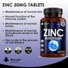 Zinc 50mg High Strength - Zinc Tablets with Copper, Pure