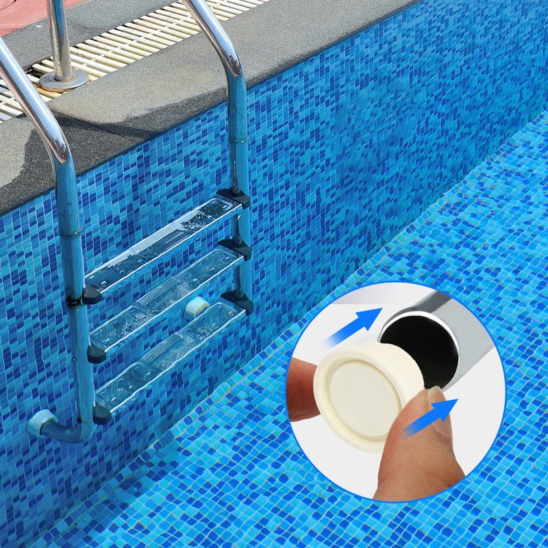 Tissting Pack of 2 Pool Ladder Rubber Buffers, 39 mm
