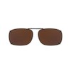 Solar Shield Clip-on Polarized Sunglasses Size 52 Rec 1 Brown