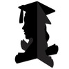 Beistle 3D Girl Graduate Centerpiece, 10.75, Black by Beistle