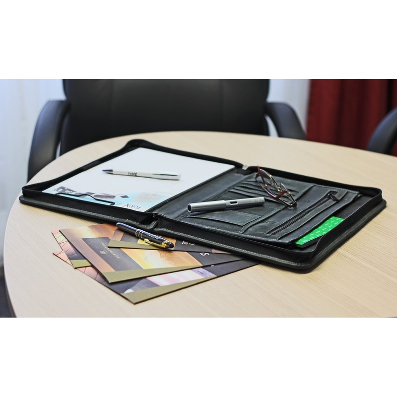 Green Burry Vintage A4 Conference Folder – Black