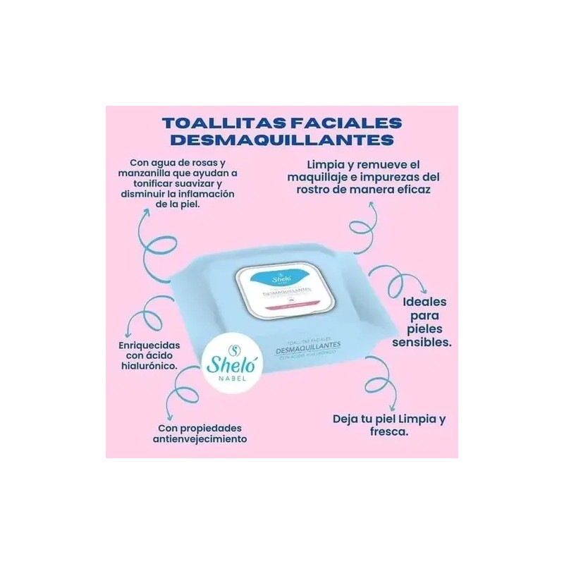 3 Toallitas Desmaquillantes Con Ácido Hialurónico + Regalo
