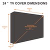 Outdoor TV Cover 22 to 24 inches, Waterproof and Weatherproof,