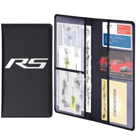 CHENXINGLIN Vehicle Card Organizer for Vehicle Registration Registration Trailer Truck Storage and Driver's License Durable Organizer for Vehicles and Trucks Compatible with Camaro (RS White)
