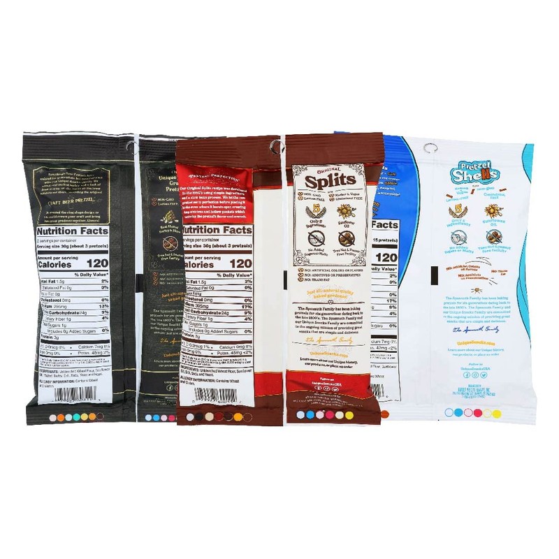 Unique Snacks - Variety Pack with Original Splits, Shells, and