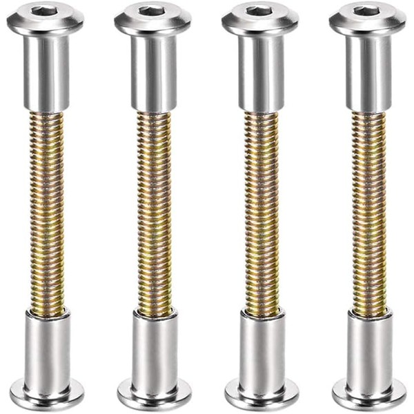 TA-VIGOR 4 Sets Furniture Connecting Screws Bolts, M6 x 60mm