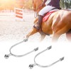 Horse Spurs English Stainless Steel with Roller Ball for Equestrian