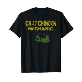 Chinook Helicopter Repairer T Shirt 15U MOS CH 47 Mechanic T-Shirt