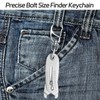 Portable Precise Thread Size Checker Keychain, Bolt Head Size Finder,