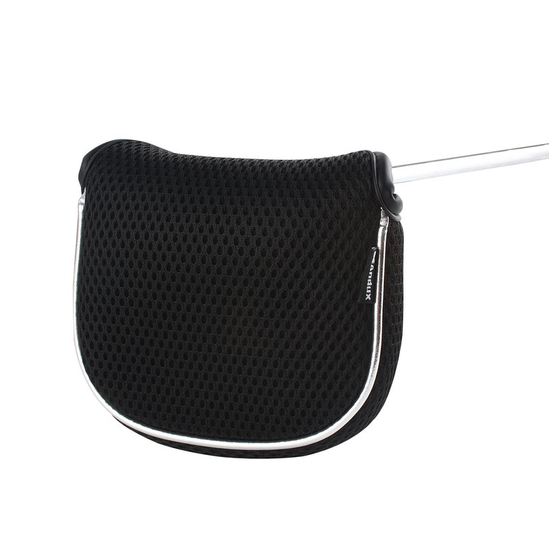 Andux Mesh Mallet Putter Cover Golf Putter Head Covers Black,
