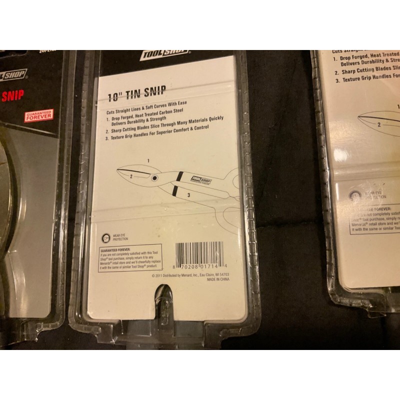 TOOL SHOP 10” TOOL SHOP TIN SNIP DRO FORGED HEAT